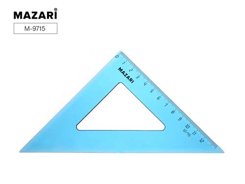 Подробнее о Треугольник пласт. 45°, 13.5 см, полупрозр.синий
