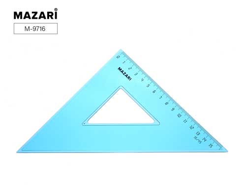 Подробнее о Треугольник пласт. 45°, 16 см, полупрозр.синий