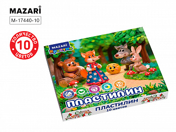 Пластилин классический 10 цв., 200 г