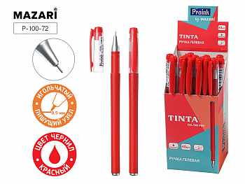 Ручка гелевая TINTA, КРАСНАЯ,игольч.пиш.узел 0.5мм