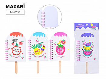 Блокнот на евроспирали ICE CREAM 8х12 см, 50 л