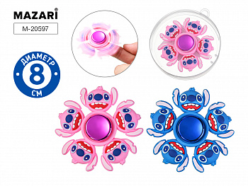 СПИННЕР УШАСТИК, диам. 8 см, ассорти 2 цвета
