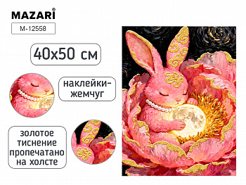 Картина д/раскр. по номерам 40х50 ЗАЙЧИК