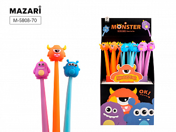 Ручка гелевая MONSTER, СИНЯЯ, 0.5мм