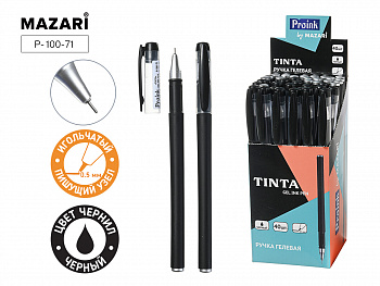 Ручка гелевая TINTA, ЧЁРНАЯ, игольч.пиш.узел 0.5мм