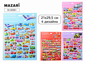 Наклейки декоративные МАШИНКИ, 4 дизайна