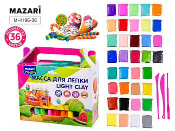 Mасса д/лепки, 36цв, стек 3шт, карт.коробка/ОПП-уп