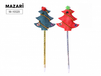 Ручка шариковая CHRISTMAS TREE , СИНЯЯ, 0.7мм, ОПП