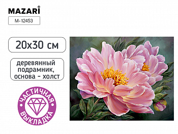 Алмазная мозаика ЦВЕТЫ, 20х30, част. выкладка