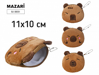 Кошелёк CAPYBARA на молн., 11х10см