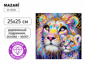Алмазная мозаика СЕМЬЯ, 25X25 см, полн. выкладка