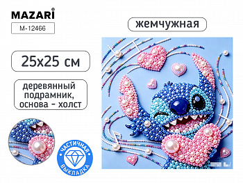 Алмазная мозаика УШАСТИК, 25X25 см, част. выкладка